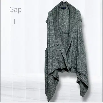 GAP 갭 니트 베스트 드레이프 디자인 울 혼방 그레이 L