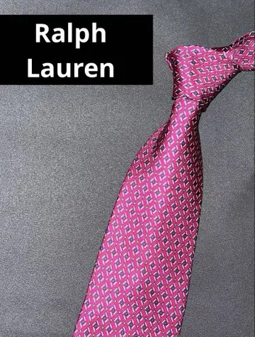 컨디션 최상 RALPH LAUREN 미국 생산 핑크 넥타이