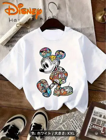 Disney 미키마우스 티셔츠 XXL 화이트