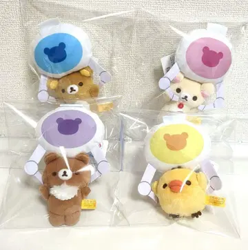 리락쿠마 크레인에 매달려 부들부들 봉제 인형 전4종
