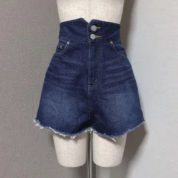 무루아 하이웨스트 데님 숏팬츠 S 사이즈