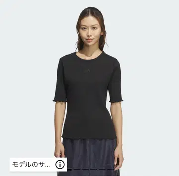 adidas LUXFLOW 캐주얼 리브 T셔츠/XS
