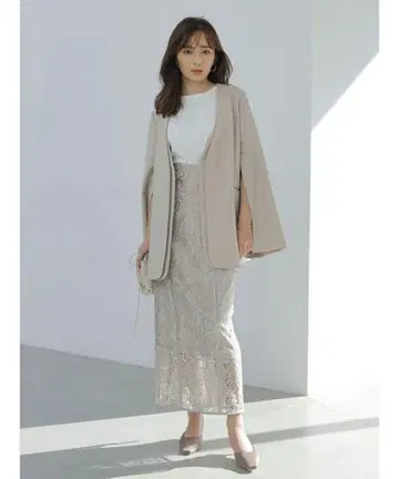 anuans 파이핑 레이스 타이트 스커트