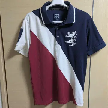 [새상품급] Admiral 스트라이프 피케 셔츠 네이비/화이트/레드 L