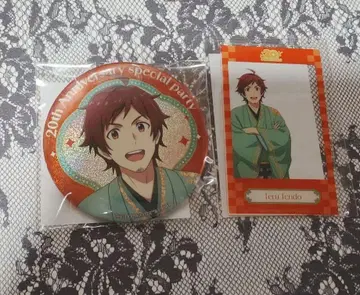 SideM 20th 특별 생방송 글리터 캔뱃지 클리어 카드 텐도 테루