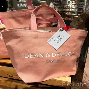 [새상품] DEAN&DELUCA 한정판 핑크 하와이 토트백 S 사이즈