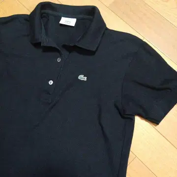 미사용 LACOSTE 라코스테 와펜 자수 피케 셔츠 여성용