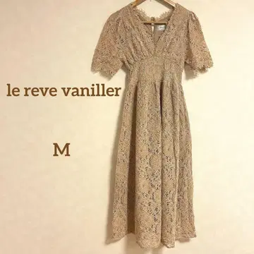 le reve vaniller 스캘럽 레이스 V컷 원피스