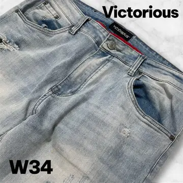 Victorious 크러쉬 청바지 W34L30 라이트 블루