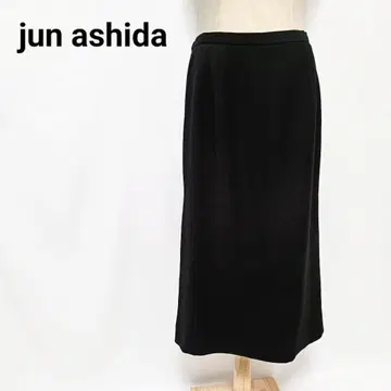 준 아시ida 고급 블랙 롱 스커트 허리밴딩 포멀 씬에도