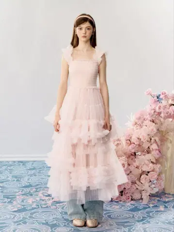 'Ballerina' blooming tulle dress(pink)