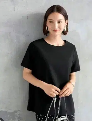 스타일 델리 심플 더블 조젯 반팔 블라우스