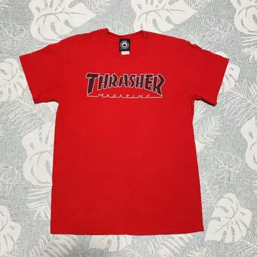 THRASHER 트레셔 로고 티셔츠 레드 M 사이즈