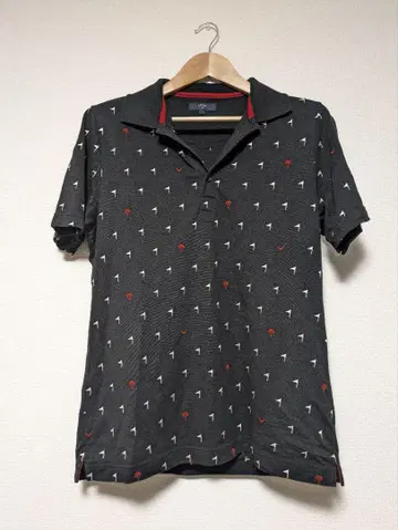 캘러웨이 Callaway 골프 피케 셔츠 블랙 남성용 LL 사이즈