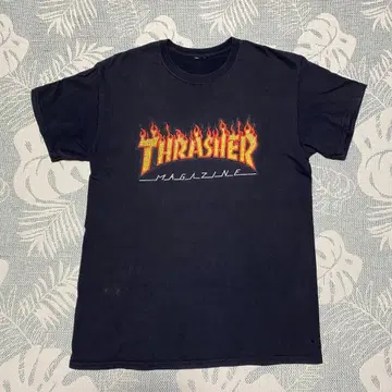 THRASHER 트레셔 파이어 로고 티셔츠 블랙 M 상당