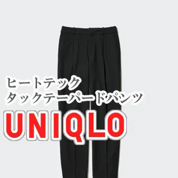 UNIQLO 히트텍 턱 테이퍼드 팬츠 M 사이즈 블랙