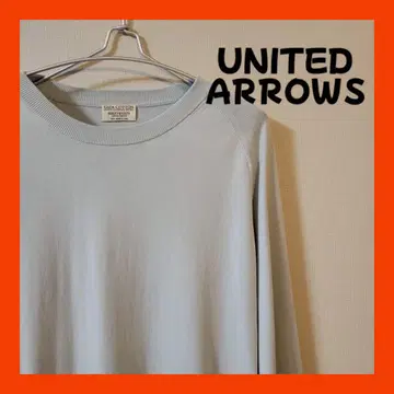 UNITED ARROWS 라이트 블루 코튼 래글런 스웨터