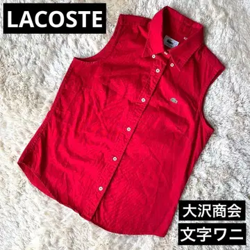 LACOSTE 라코스테 오사와 쇼카이 문자 와니 슬리브리스 셔츠 베스트