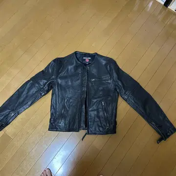 MOTO-FIELD 펀칭 메쉬 가죽 자켓 M 블랙