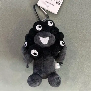 카라비너가 달린 마스코트 블랙 블랙 밋쿵봉제 인형 (앉은 버전)