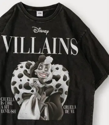 Disney 빌런즈 빈티지 가공 오버 사이즈
