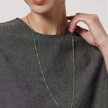 새상품 PHILIPPE AUDIBERT GARNET SLV 롱 목걸이