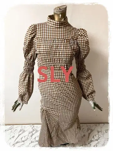 T18475 SLY SHIRRING 머메이드 드레스 원피스 F