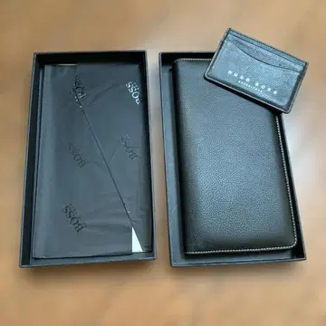 HUGO BOSS 블랙 장지갑 및 카드 케이스