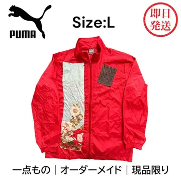 L 푸마 PUMA 나일론 자켓 L 사이즈 레드