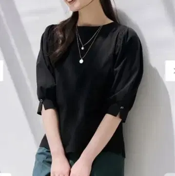 애니시스 [접촉 냉감] 미인 볼륨 슬리브 티셔츠
