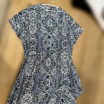 STYLE ZAMPA 반팔 롱 원피스 블루 계열