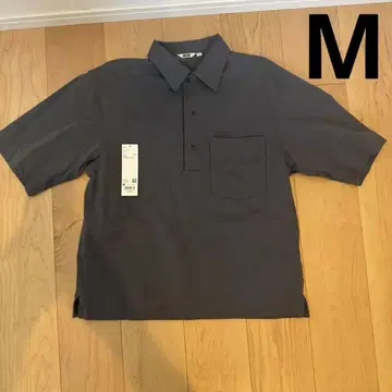 UNIQLO U 에어리즘 코튼 피케 셔츠 사이즈 M 07 그레이