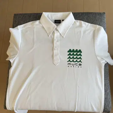 MUTA MARINE 화이트 피케 셔츠 사이즈 7