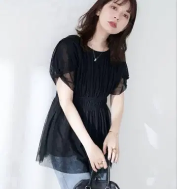 택 포함 새 상품 natural couture 튤 레이스 튜닉