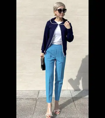 JENNE 슬랙스 터콰이즈 블루