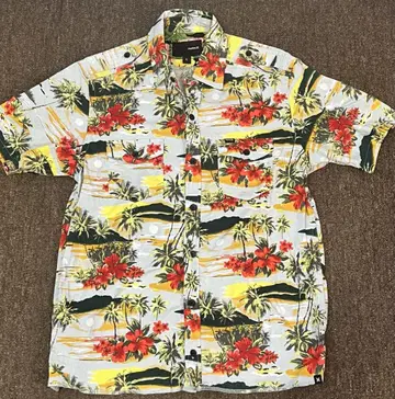 Hurley 하와이안 프린트 반팔 셔츠 L