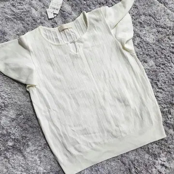 anysis 아이보리 반팔 니트 탑 사이즈 2
