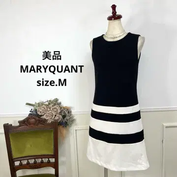 새상품급 MARYQUANT 바이컬러 스트레치 원피스