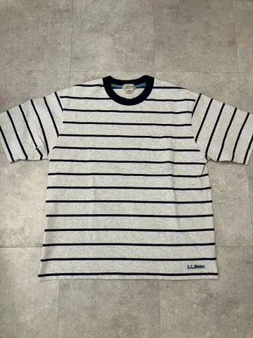 llbean stripe s/s Tee M 보더 티셔츠