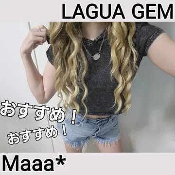 LAGUA GEM 정가 고가 초귀염 맨투맨 데님 후드티 반팔 숏