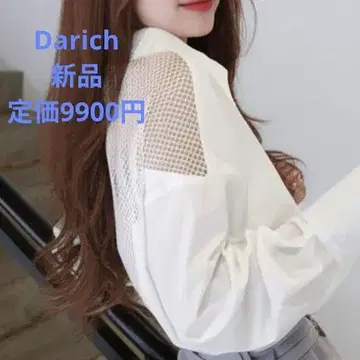Darich 새상품 인기 다리치 등 메쉬 상의 화이트 한국 스타일