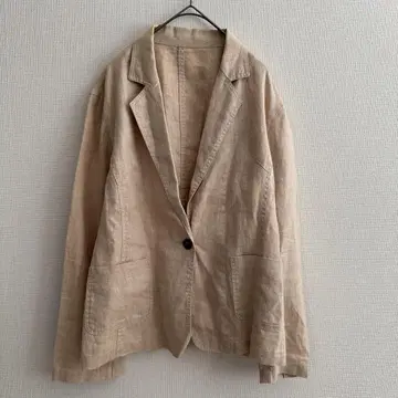 (새상품급) 베이지 린넨 테일러드 자켓