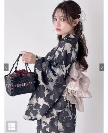 GRL 2way 오간자 꽃무늬 세퍼레이트 유카타