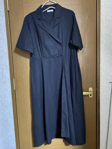 안드마이라 블랙 반팔 셔츠 원피스 롱