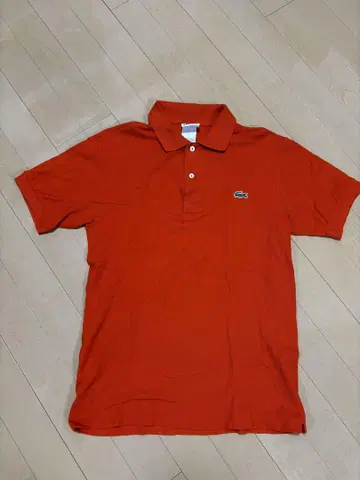 LACOSTE 오렌지 피케 셔츠 사이즈 2