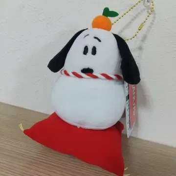 새상품 스누피 카가미모치 세키구치 키링 마스코트