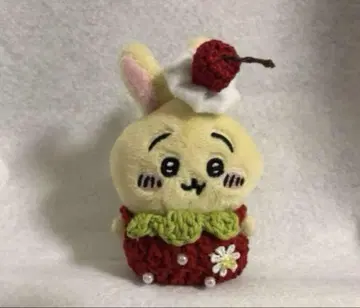 가챠 치이카와 (먼작귀) 앉은 봉제 인형용 딸기 파르페 의류와 머리띠