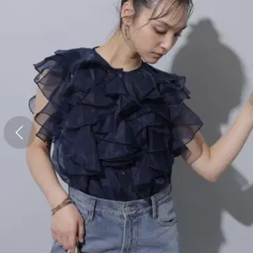 리랜드 튤 블라우스