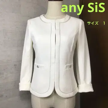 anySiS 애니시스 화이트 노카라 자켓 사이즈 1
