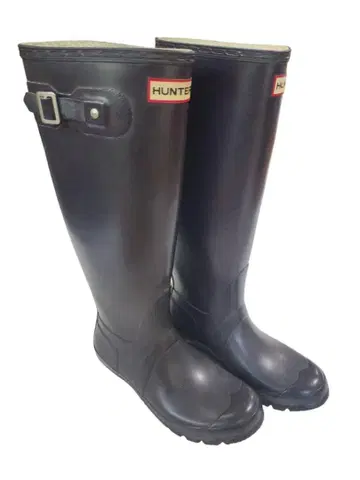 새상품급 HUNTER 헌터 장화 부츠 25.0CM 퍼플